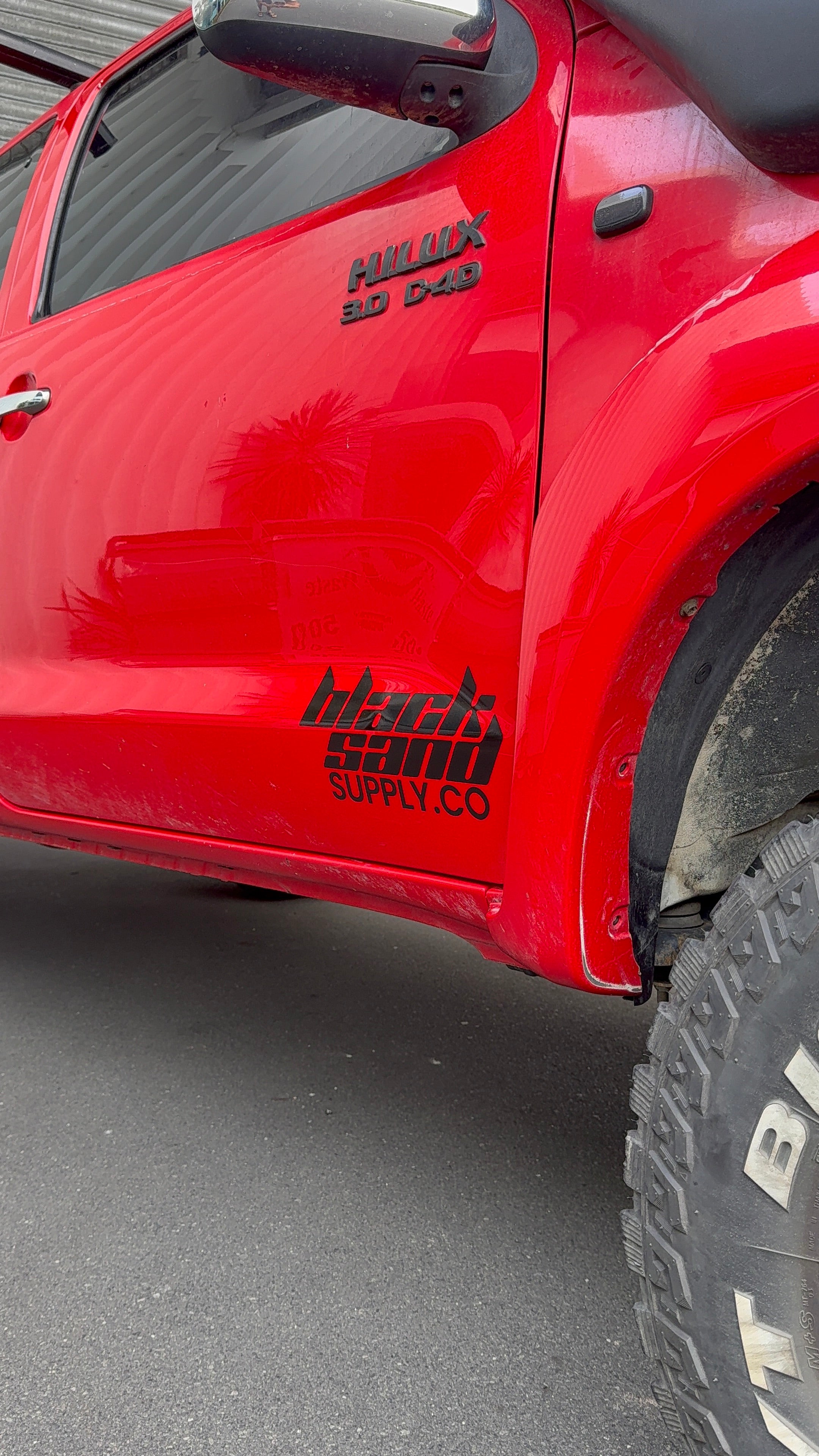 BlackSand Large Door Sticker